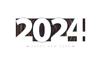 2024 Happy New Year Background Design. vector