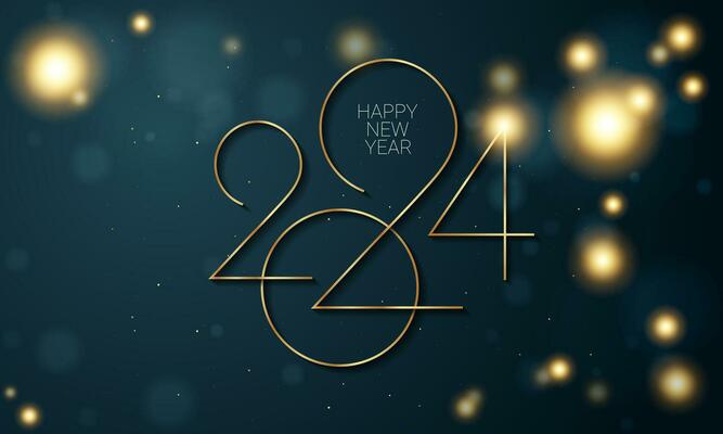2024 Happy New Year Background Design.