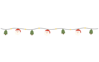 conception de bordure de noël png