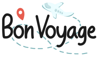 Bon Voyage lettering design png