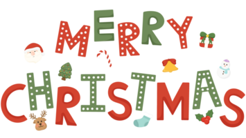 Merry Christmas illustration design png