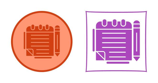 Notepad Vector Icon