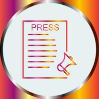 Unique Press Releases Vector Icon