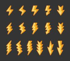 lightning icon set,vector and illustration vector