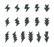 lightning icon set,vector and illustration vector