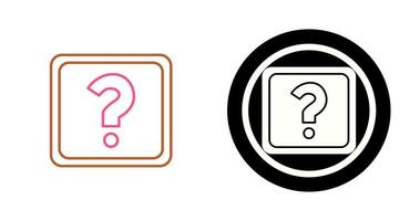 Unique Question Mark Vector Icon