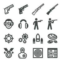 shooting icon set,vector and illustration vector