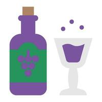 wine flat icon,vector and illustration vector