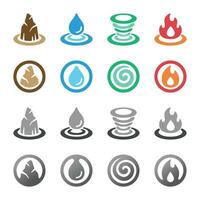 four element icon set,vector and illustration vector