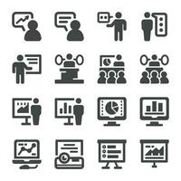 presentation icon set,vector and illustration vector