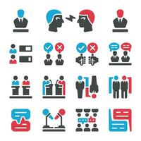 debate icon set,vector and illustration vector