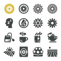 chamomile icon set,vector and illustration vector