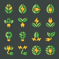 eco energy icon set,vector and illustration vector