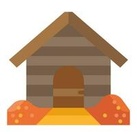 hut flat icon,vector and illustration vector