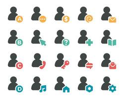 person and user icon set,vector and illustration vector