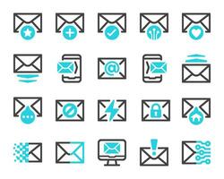 email icon set,vector and illustration vector