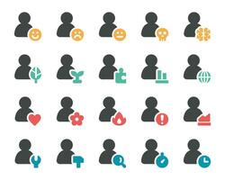 person and user icon set,vector and illustration vector