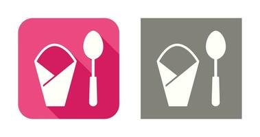 Spoon and Napkin Vector Icon