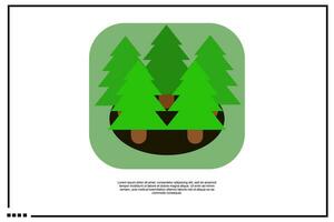 bosque icono o logo vector