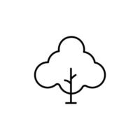 Small Tree Vector Line Sign. Perfect for web sites, books, stores, shops. Editable stroke in minimalistic outline style