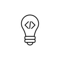 Brackets in Lamp Outline Simple Illustration. Vector Illustration for web sites, apps, design, banners and other purposes