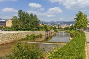 Miljacka river in Sarajevo, Bosnia and Herzegovina photo