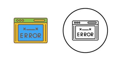 icono de vector de código de error