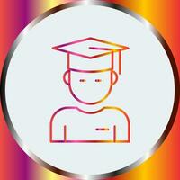 icono de vector de estudiante graduado