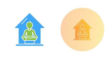 Yoga At home Vector Icon