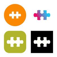 Unique Puzzle Piece Vector Icon