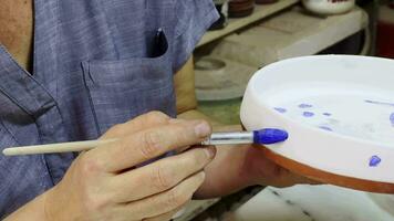 Working in a Ceramic Workshop and Tools video