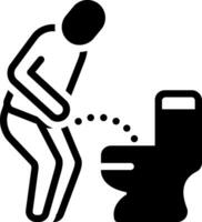 solid icon for pee vector