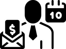 solid icon for salary vector