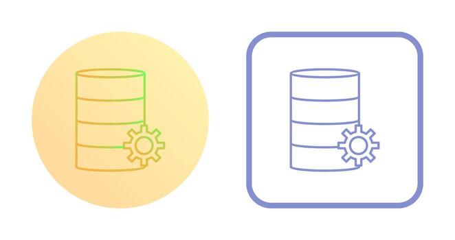 Unique Database Management Vector Icon