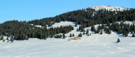 Jura mountain by winter, Switzerland photo