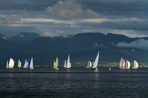 Sailing to the sunset photo