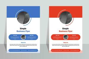 Creative business marketing company A4 flyer template vector