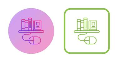 Digital Library Vector Icon