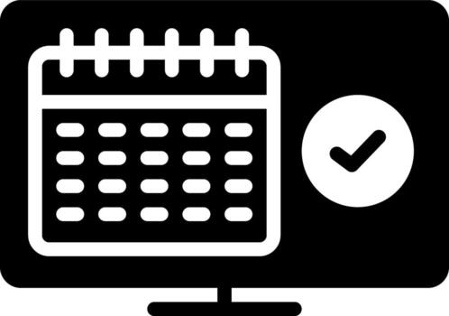 sólido icono para reserva vector