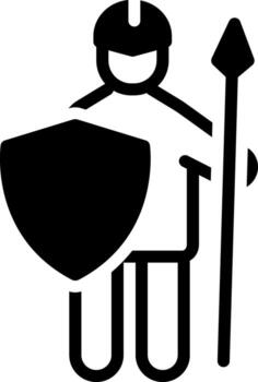 sólido icono para defender vector