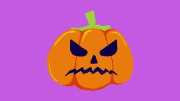 halloween begrepp video i violett bakgrund