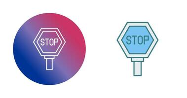 icono de vector de señal de stop