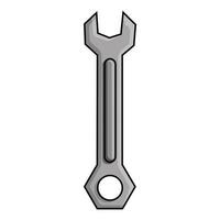 Illustration of wrench vector icon for construction tools design elemen