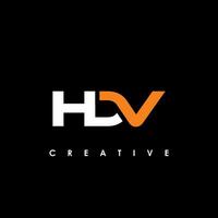 hdv letra inicial logo diseño modelo vector ilustración