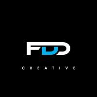 fdd letra inicial logo diseño modelo vector ilustración