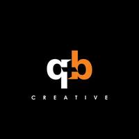 QB Letter Initial Logo Design Template Vector Illustration