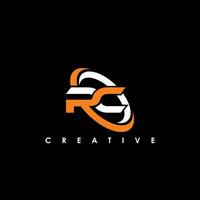 RC Letter Initial Logo Design Template Vector Illustration