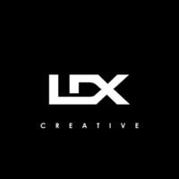 ldx letra inicial logo diseño modelo vector ilustración