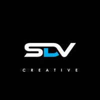 sdv letra inicial logo diseño modelo vector ilustración