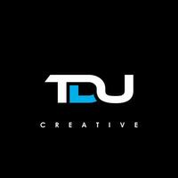 TDU Letter Initial Logo Design Template Vector Illustration